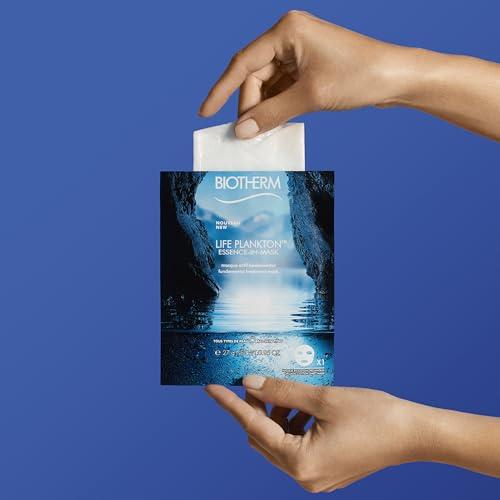 Biotherm Biotherm Life Plankton Essence-In-Mask, Regenerating Facial Sheet Mask with Biotech Plankton for Healthy, Hydrated, and Glowing Skin, Professional Facial-Treatment Like Result, (Box of 6)