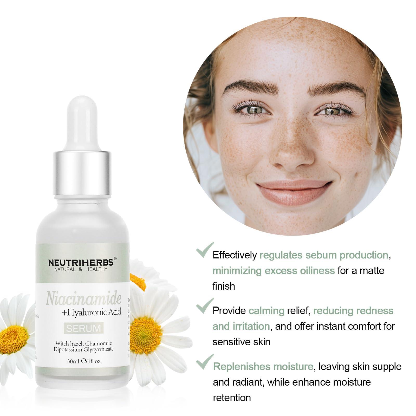 Neutriherbs Neutriherbs 4% Niacinamide Serum for Face the Ordinary + HA,Effectively Work to Control Excess Facial Oil, Minimize the Pores and Prevent Breakouts, Best Niacinamide Serum For Oily Skin