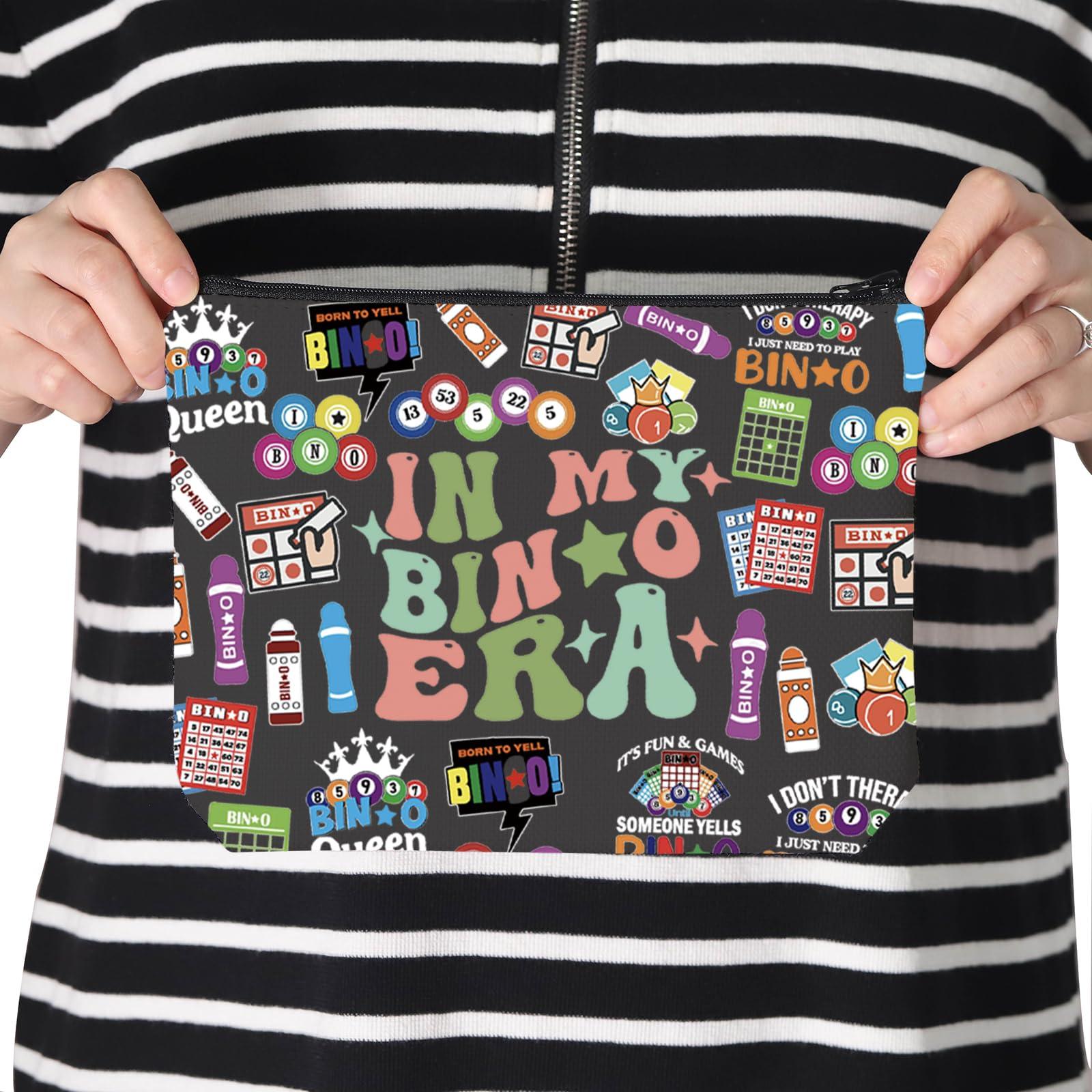 TSOTMO TSOTMO Bingo Player Gift Gambler Gift Lucky Bingo In My Bingo Era Bingo Bag For Women Bingo Lover (BLK- BINGO ERA)