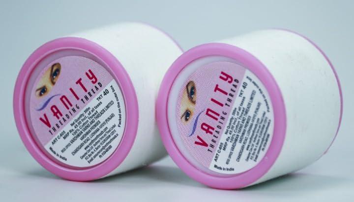 ZIBELL Organic Cotton Thread for Eyebrows Threading Thread Eyebrow Facial Hair Upperlips Shaping Hair Removal Thread for Forehead Chin Hair | Thread for Salon Spa Home Green 8 Spools x 300m by Zibell (White)