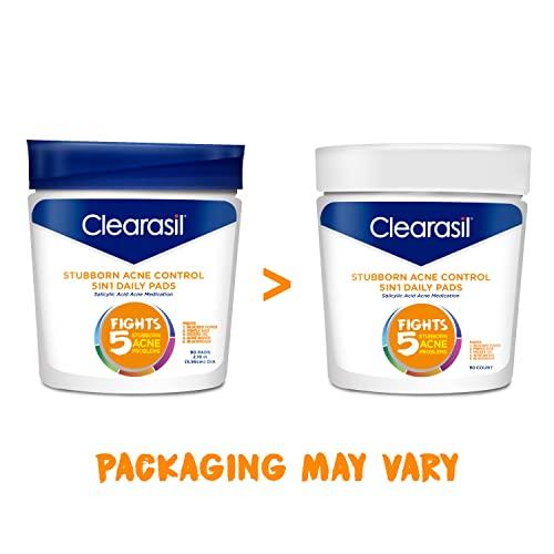 Clearasil Clearasil Ultra 5 in 1 Acne Face Wash Pads, 90 Count (Pack of 2)