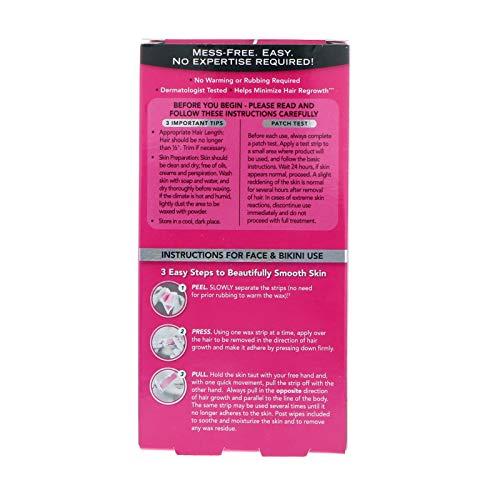 Nair Nair Hair Remover Wax Ready-Strips 40 Count Face/Bikini (6 Pack)