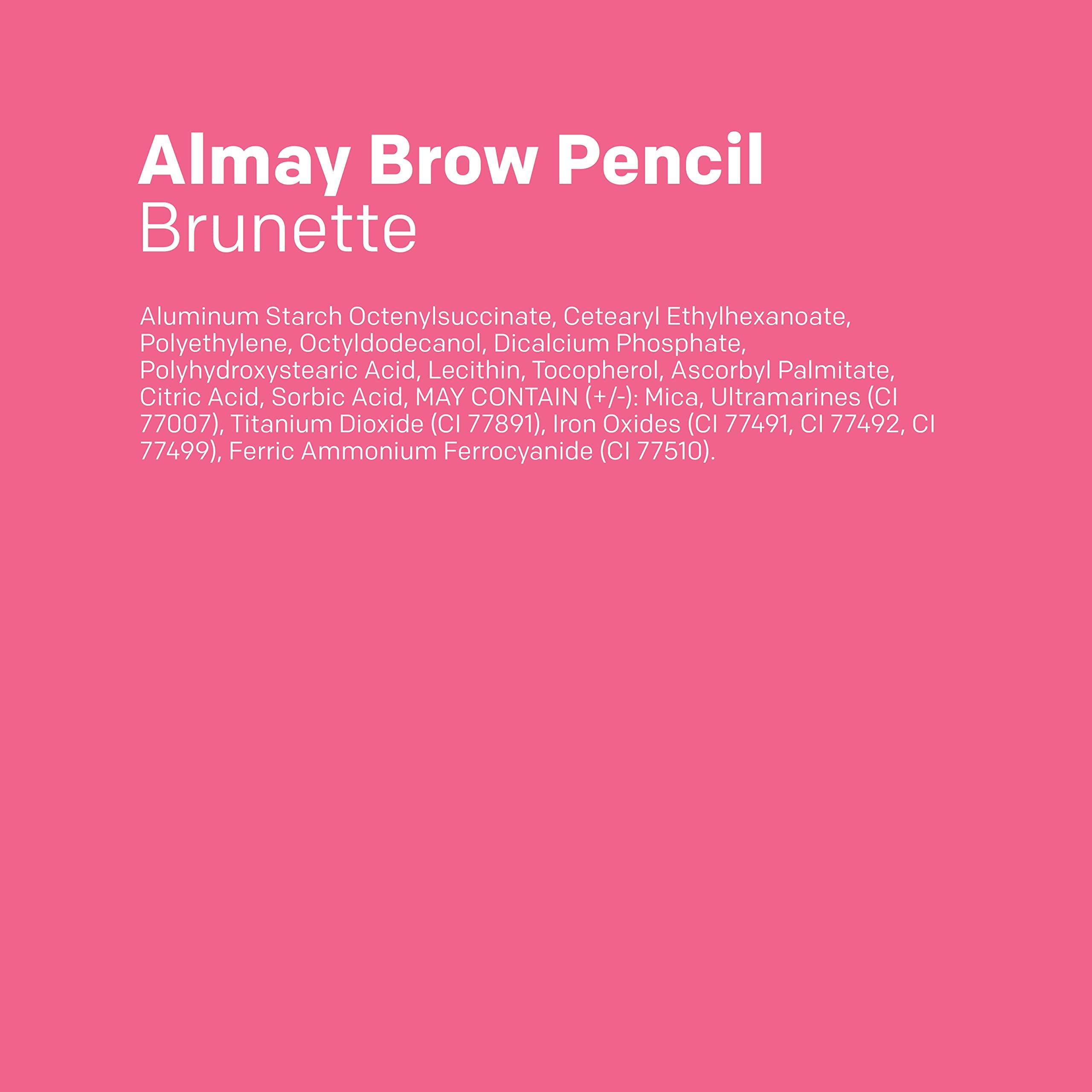 Almay Almay Eyebrow Pencil with Spoolie Brush, Easy to Achieve Brows, Hypoallergenic, 802 Brunette
