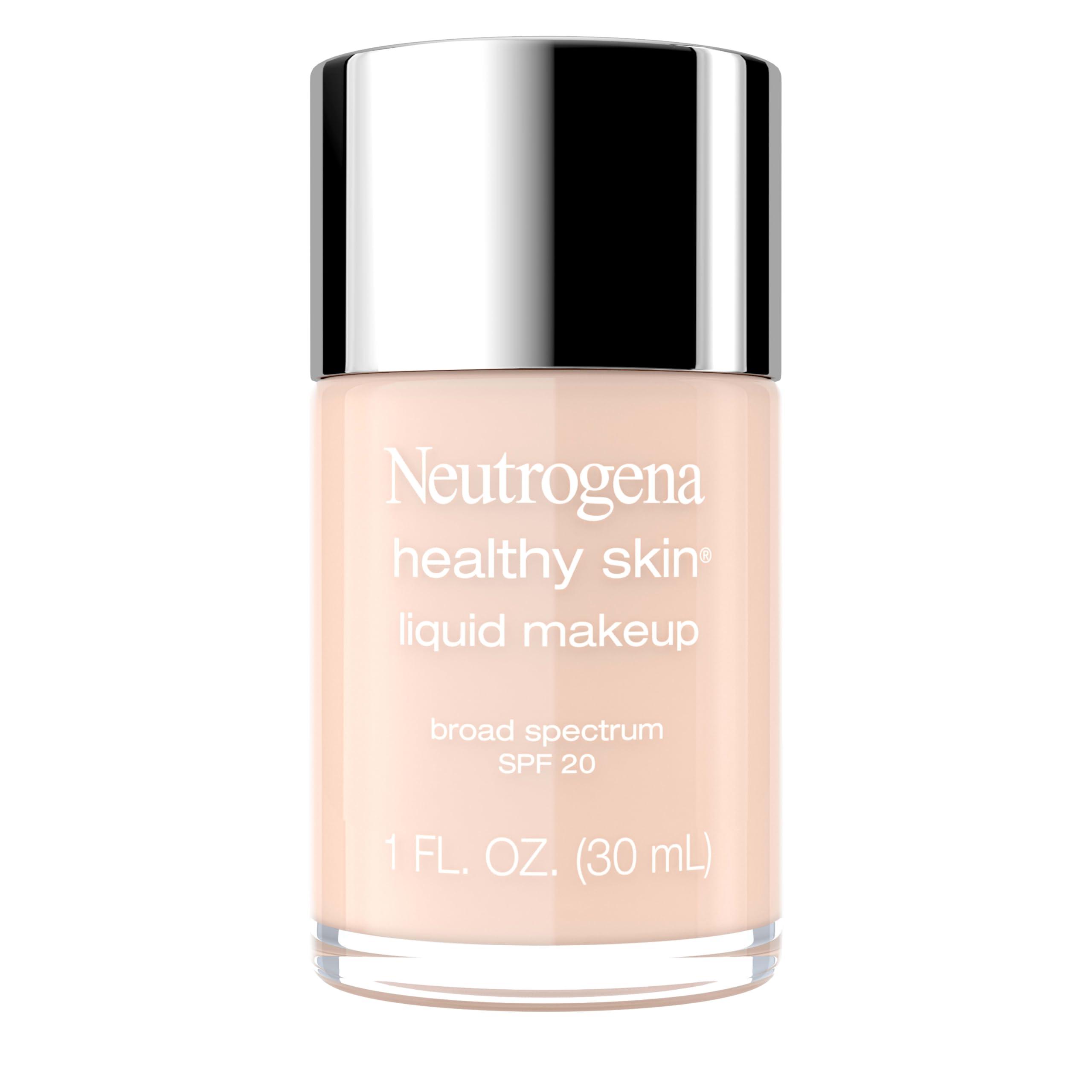 Neutrogena Neutrogena Healthy Skin Liquid Makeup Foundation, Broad Spectrum SPF 20 Sunscreen, Lightweight & Flawless Coverage Foundation with Antioxidant Vitamin E & Feverfew, Natural Ivory, 1 fl. oz