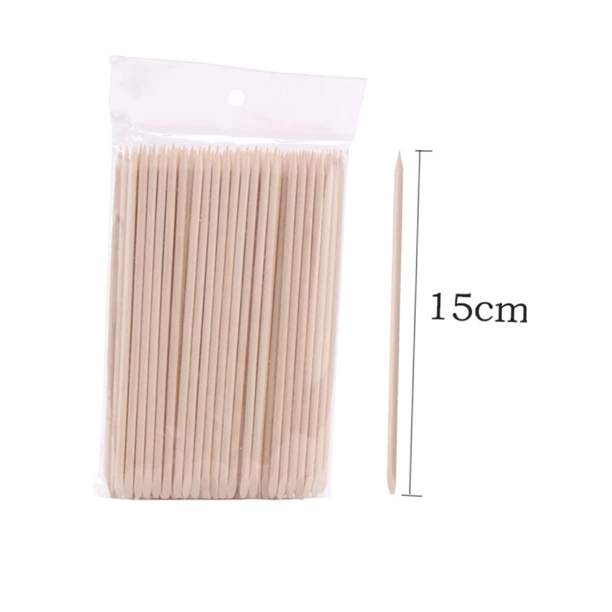 VINTORKY VINTORKY 200pcs Nail Cleaning Stick Nail Art Cuticle Stick Nail Bit Orangewood Stick Manicure Nail Goue Orange Cuticle Stick Push Pole Manicure Cuticle Sticks Orange Sticks for Nails