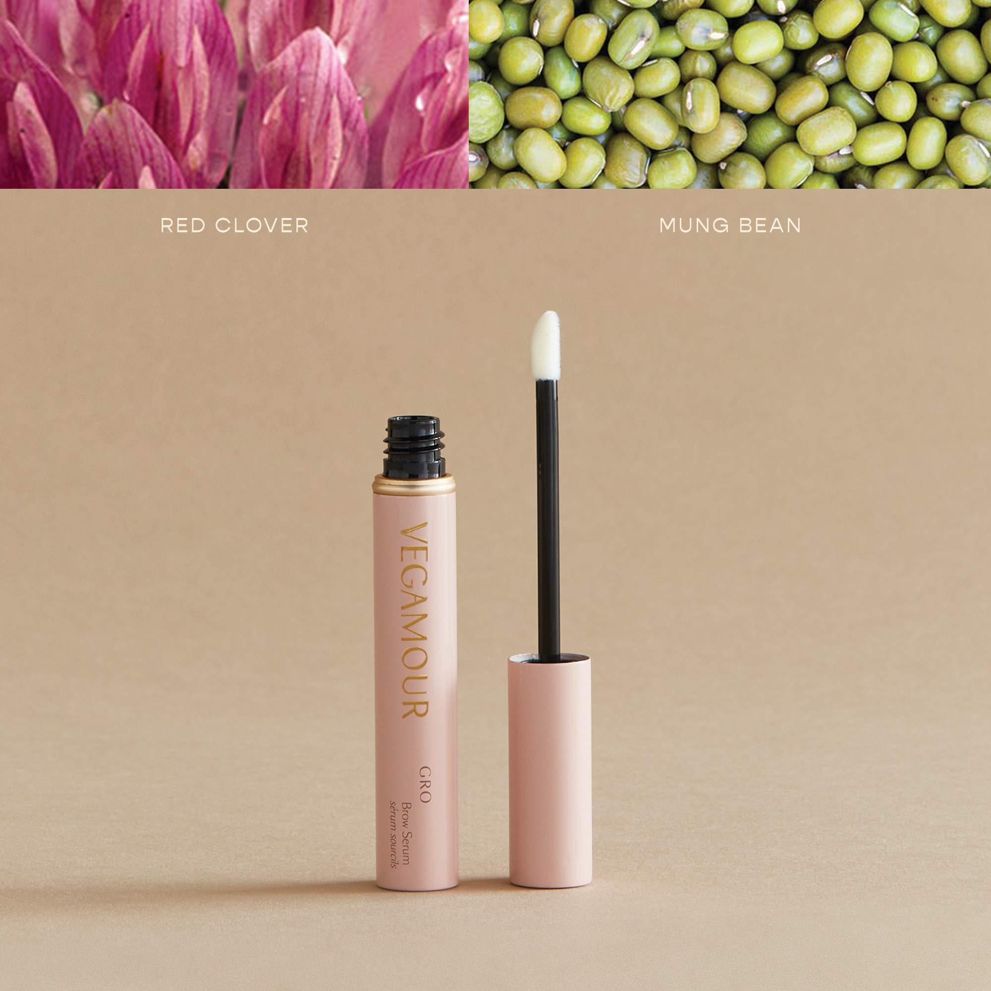VEGAMOUR VEGAMOUR GRO Brow Serum for Thicker Looking Brows in as Soon as 30 Days, Vegan Eyebrow Enhancing Serum, 3 ML