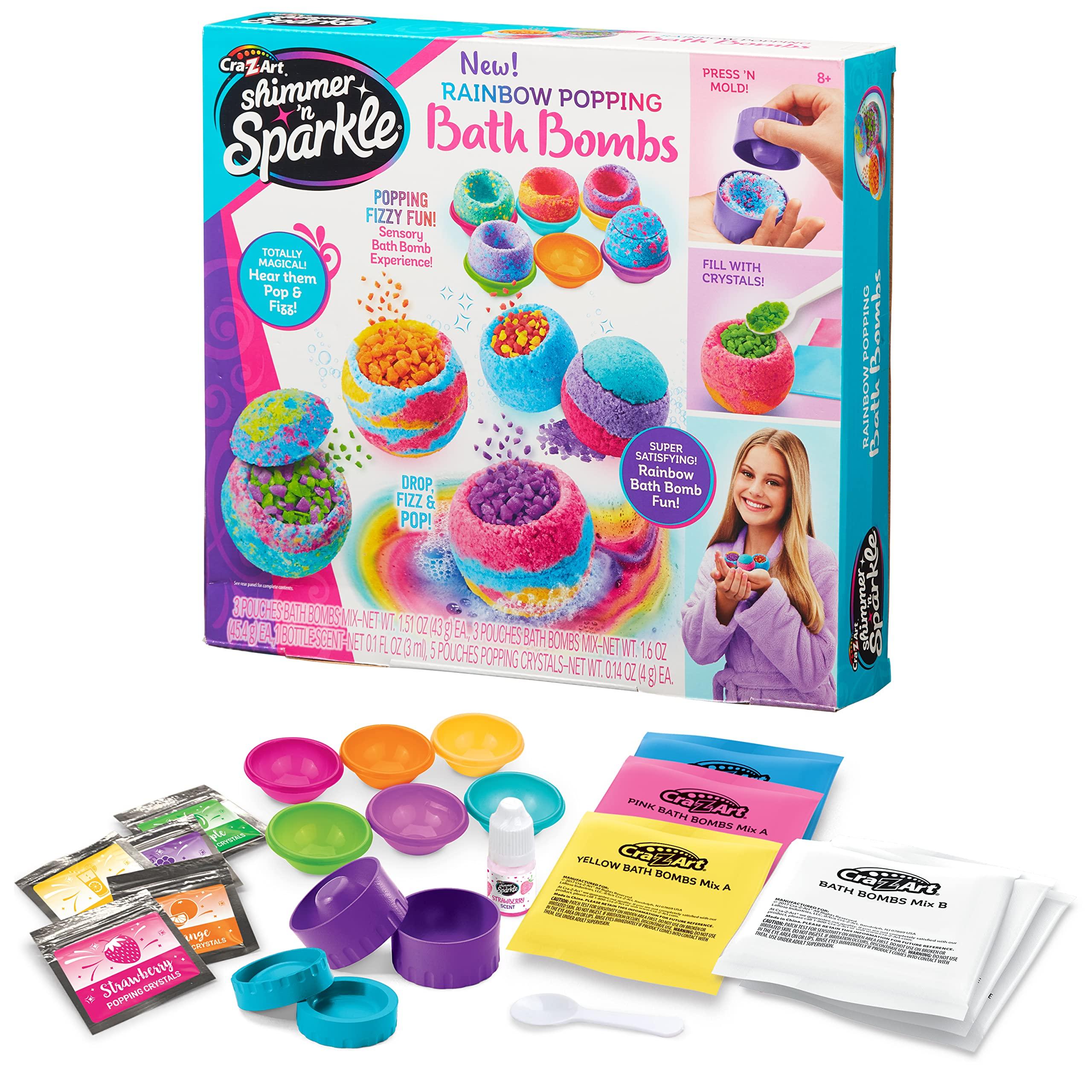 Cra-Z-Art Shimmer n Sparkle Rainbow Popping Bath Bombs -DIY Bath Bomb Making Kit