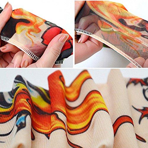 Acfun Acfun 6pcs Temporary Tattoo Sleeve for Kids Boy Girls, Fake Slip on Arm Sunscreen Sleeves for Outdoor Sports Riding Cycling, B