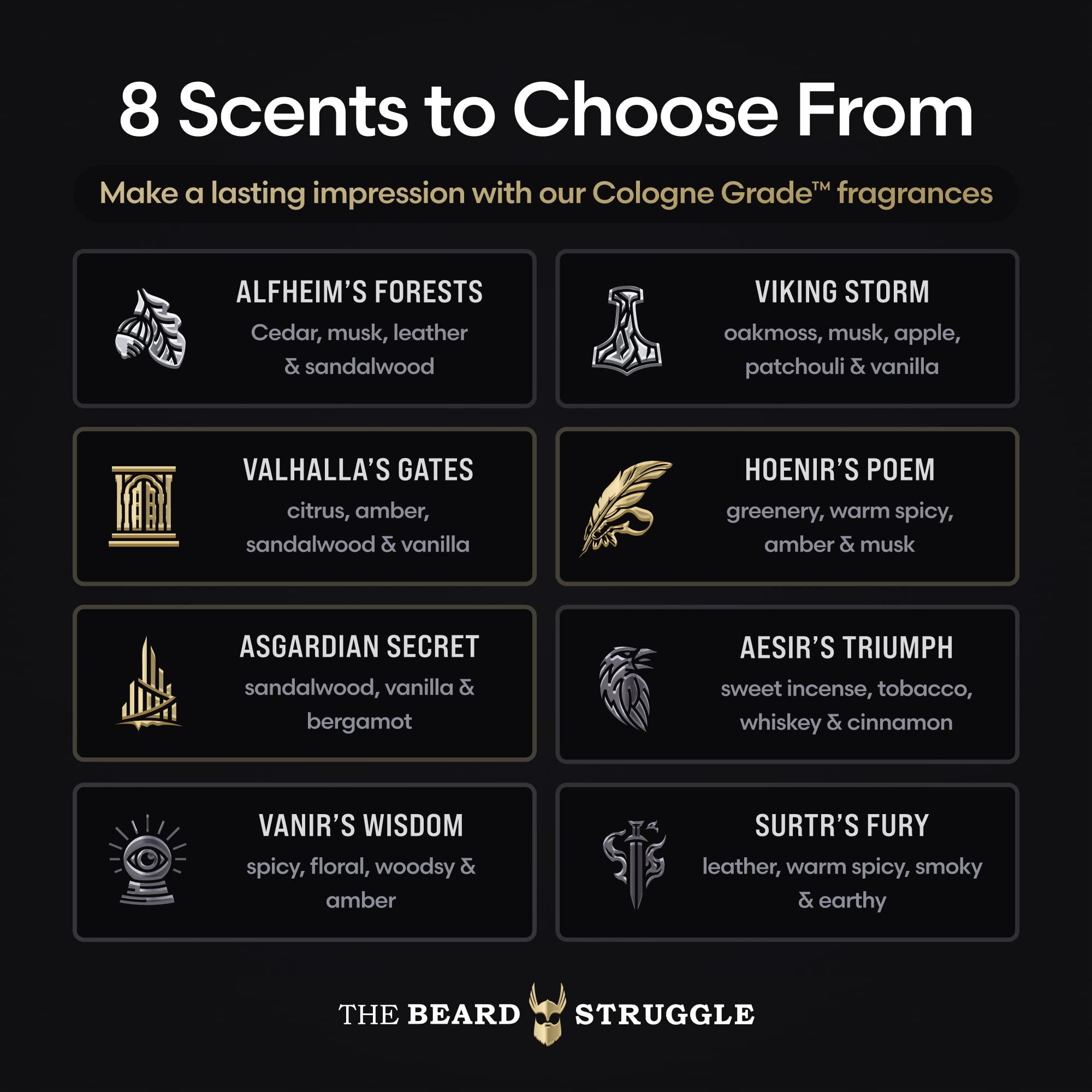 The Beard Struggle The Beard Struggle - Radiance Beard Wash & Conditioner Bundle - Gold Collection - Pack of 2, Asgardian Secret - Nourish, Cleanse, Softens, & Strengthens Beard - Beard Wash and Conditioner for Men