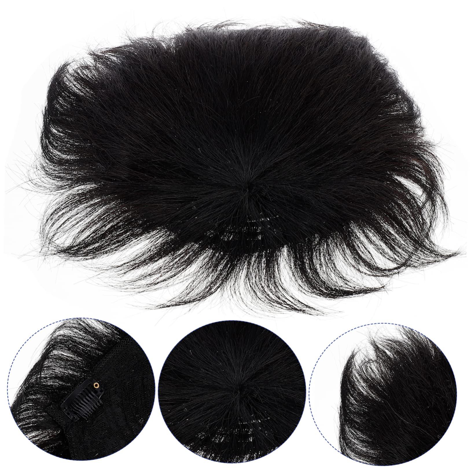 FOYTOKI FOYTOKI Fake Hair Tupe for Men Human Hair Extension Fashionable Bald Replacement Wig Piece