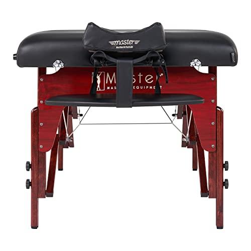 Master Massage Master Massage 31" Montclair Pro Portable Massage Table with Music Master Crescent Round High Fidelity Sound Face Cradle Cushion, Memory Foam Cushioning, Shiatsu Cable Release, Facial Bed
