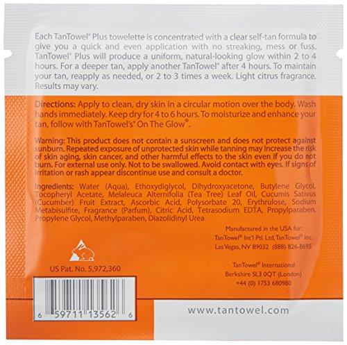 Tan Towel Tan Towel Full Body Towelettes, Plus, 2.55 lb.