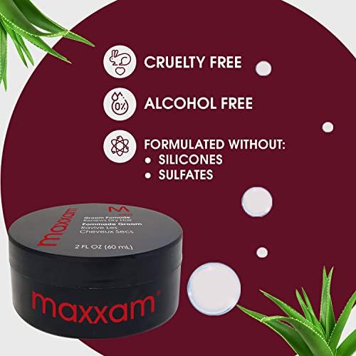 HAIR CLUB HAIR CLUB Maxxam Groom Pomade for Men | Flexible, Pliable Hold | Styling Control | Texturizing | Adds Volume and Dimension 2 Fl Oz