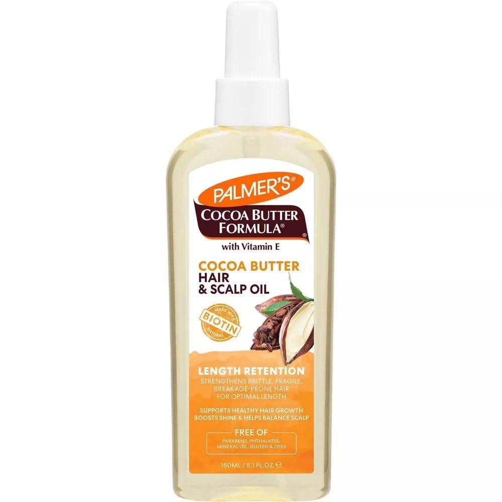 Palmer\'s Palmer\'s Cocoa Butter & Biotin Length Retention Hair and Scalp Oil, 5.1 Ounce (Pack of 2)