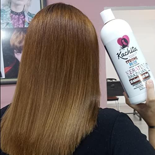 Kachita Spell Kit NEW Brazilian Keratin Blowout Treatment Kachita Spell Chocolate 32 fl oz + Shampoo Conditioner for Keratin Treatments