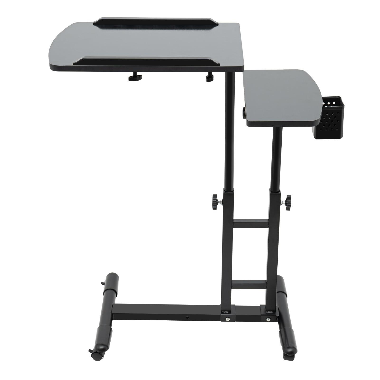 banborba Adjustable Tattoo Workstation, Portable Mobile Tattoo Salon Work Station Arm Rest Stand Desk Table Workbench Tray, Multi-Angle Adjustment Table Double Countertops for Tattoo Studios, Hair Salons