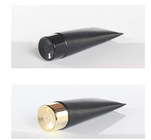 Skydume Snadulor 20 Pcs 100ml/3.4oz Empty Plastic Squeeze Tubes Cosmetic Containers Refillable Travel Bottles for Facial Cleaner Shampoo Conditioner Shower Gel Body Lotion Makeup(Black)