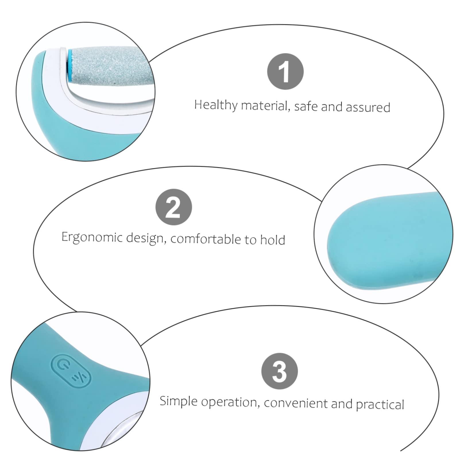 CANIGHT CANIGHT 1 Set Pedicure Portable Removers Electric Remover Machine Practical Pedi Foot File Electric Heel Scraper Electric Feet Removers Rechargeable Feet Rasp Grinder Tool Pp Blue