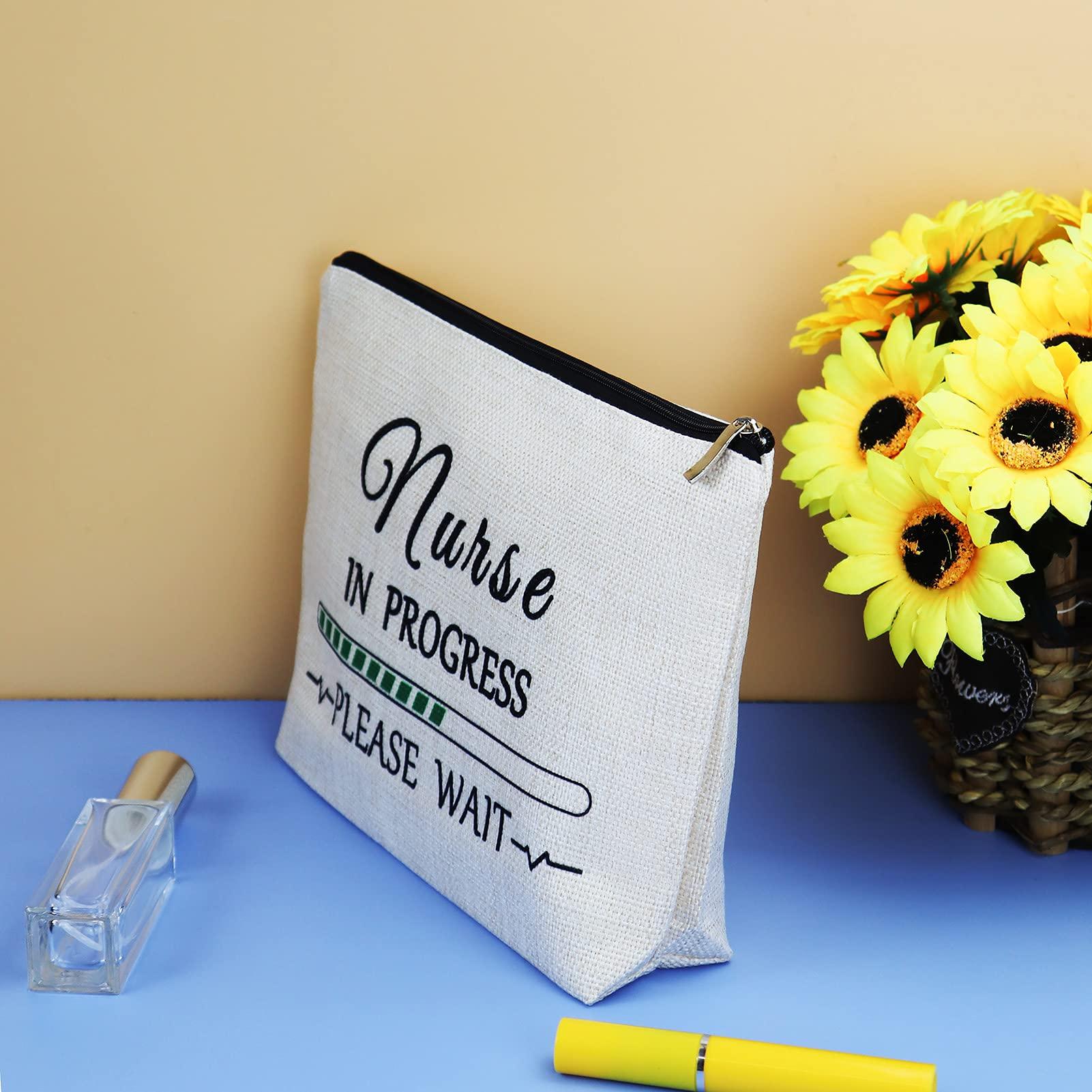 Mikela Nurse Makeup Bag Nurses Gifts Nurse Appreciation Gift RN Nurse Birthday Gift Cosmetic Bag Travel Pouch Graduation Nurses Day Gift for Nursing School Student Women Sister Nurse Practitioner Gift
