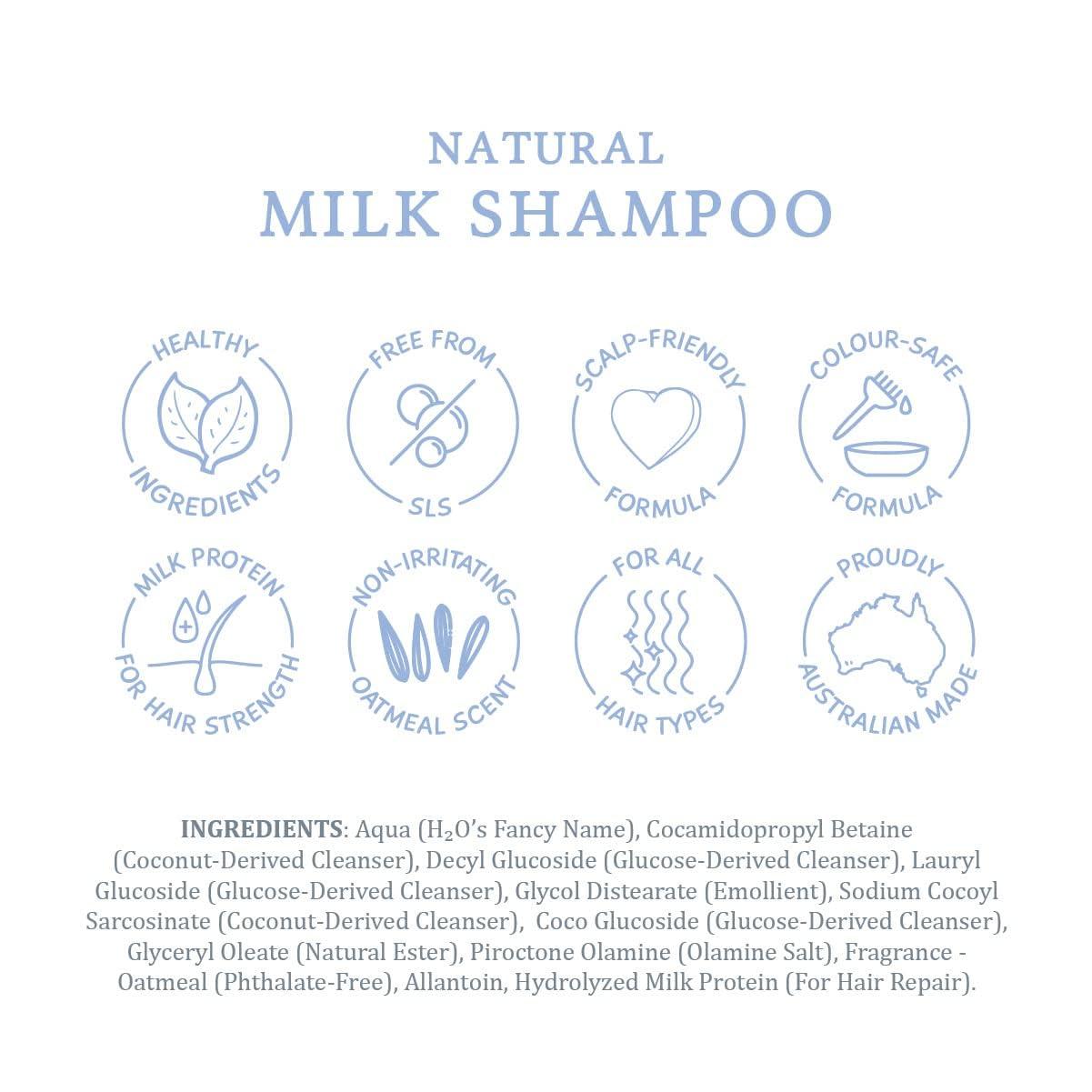 MooGoo MooGoo Milk Shampoo  For Itchy, Dry, Eczema, Psoriasis & Dandruff Prone Scalps  SLS, Silicone, Sulfate & Paraben Free - Natural & Gentle Formula  500ml / 16.9 fl.oz.