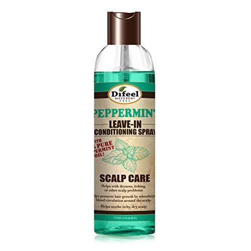 Difeel Difeel Scalp Care Leave in Conditioning Treatment - Peppermint Oil 6 oz. with Spray Cap & Dispensing Cap