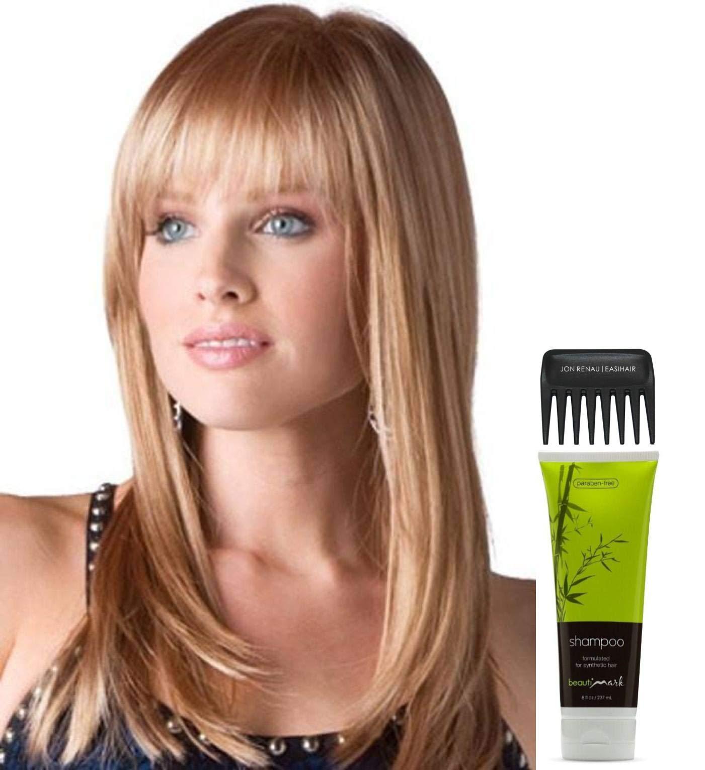 Rene of Paris & Christy\'s Wigs Bundle - 4 items: Misha Wig by Rene of Paris, Christy\'s Wigs Q & A Booklet, BeautiMark Synthetic Shampoo & Wide Tooth Comb - Color: CAPPUCINO