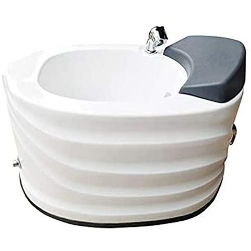 ZYQDRZ ZYQDRZ Pedicure Chair, Spa Foot Bath Acrylic Pedicure Equipment, Shampoo Sink Bowl, Spa Pedicure Chair, Shower Massage,White