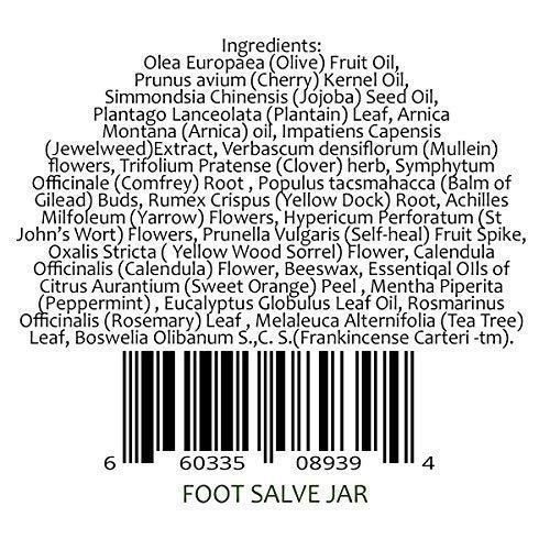 Creation Farm Creation Farm Foot Salve Herbal Balm Cream - Balsamo pomada crema herba de Los pies featuring Peppermint, Tea Tree plus 10 botanicals