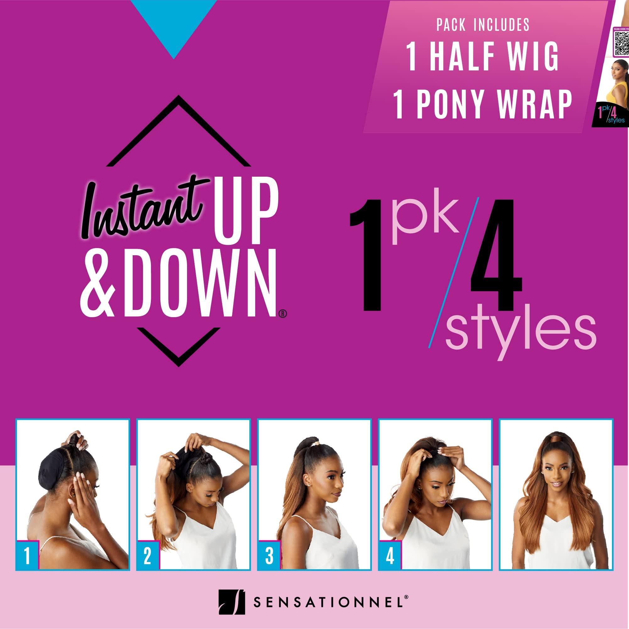 Sensationnel Sensationnel Instant updown halfwig pony - IUD 17 4 style in 1 half wig and pony drawstring (T2/COPPER)
