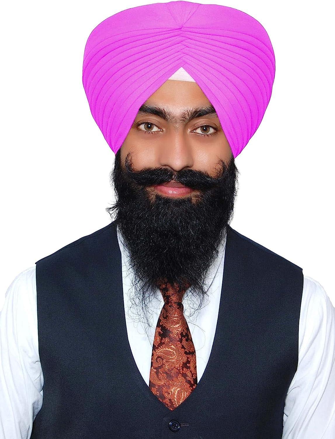 Generic Sikh Turban Patka Indian Sardar Pagri Cotton Punjabi Safa 6 meter magenta