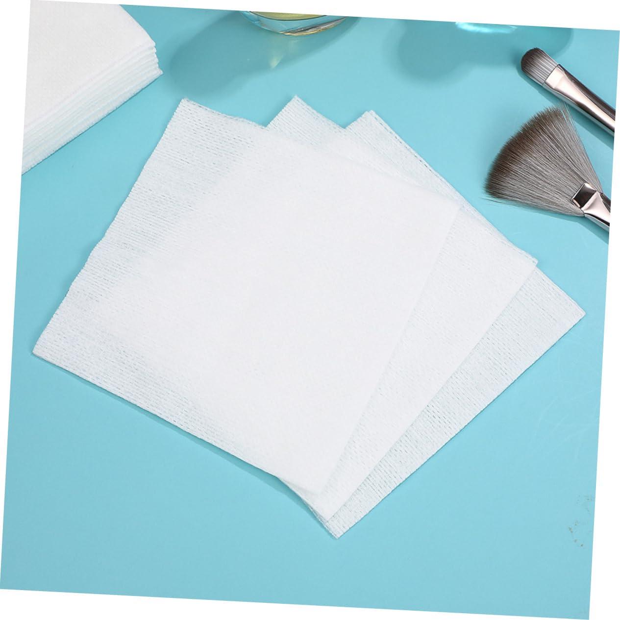 FUNOMOCYA FUNOMOCYA 400pcs Cosmetic Nonwoven Sheets Gauze Sponges Non Woven Absorbent Care Pads Gauze Wipes Facial Cleansing Pads Makeup Brishes Cotton Pad 4X White Non-Woven Fabric Bulk