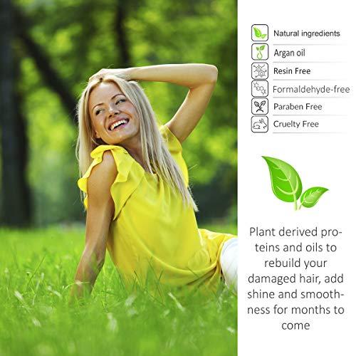 KERATIN RESEARCH 90 MINUTES Brazilian Keratin Hair Treatment for Most Hair Types Formaldehyde-Free Rich Complex of Protein Blends & Argan Oil Instant Results Super shiny Soft Straight Hair for months