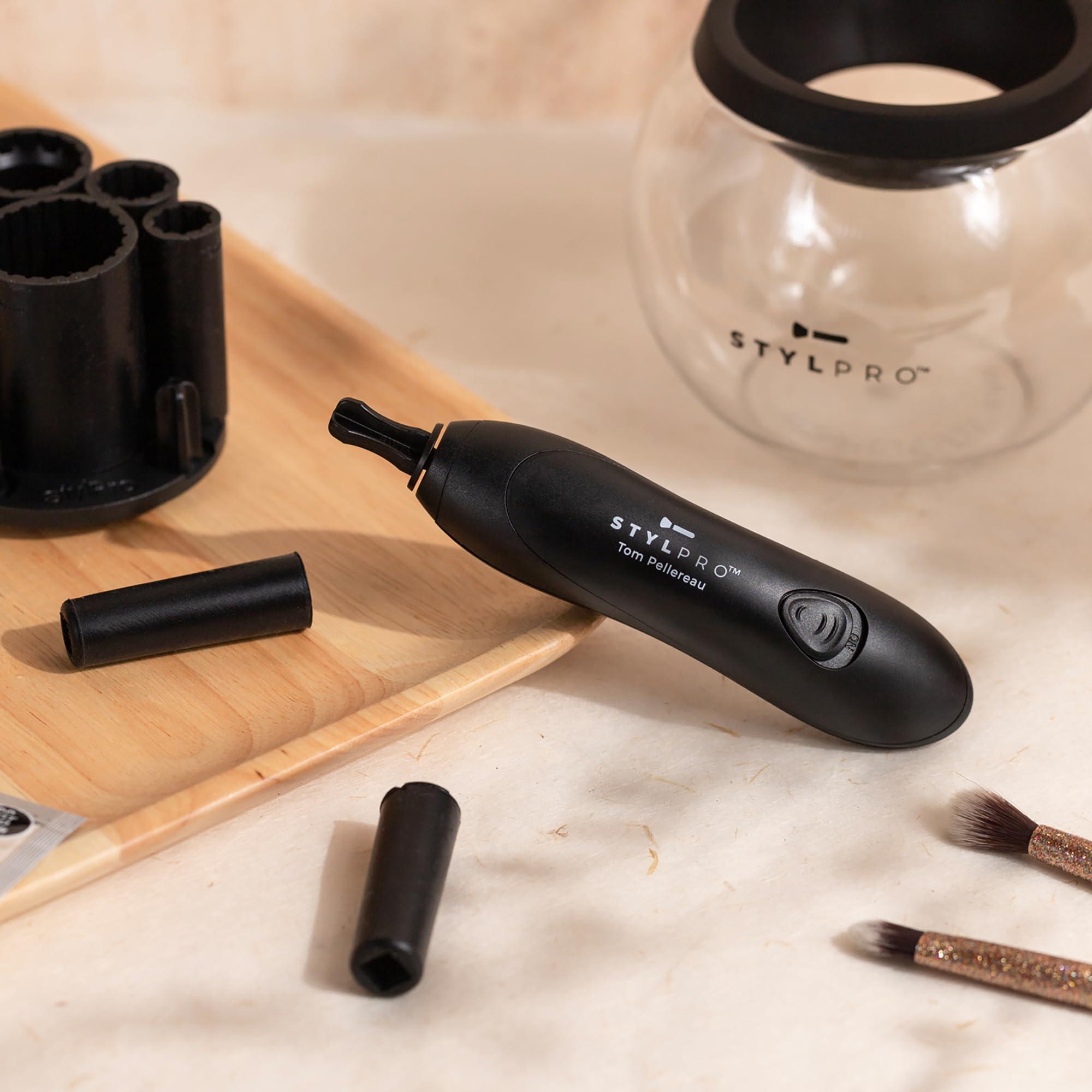 stylPro STYLPRO Electric Make-up Brush Cleaner & Dryer - Cleans and dries thoroughly in 30 seconds with gentle centrifugal technology. Suitable for all brush sizes, incl. vegan cleaner.