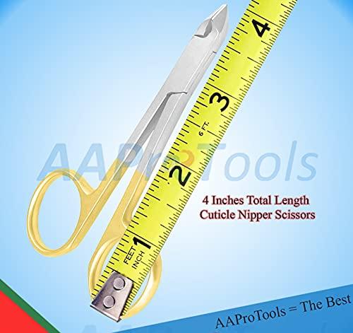 AAProTools AAProTools Gold Handle Cuticle Nipper Scissors Style,cuticle Clipper, Nail Clipper,with Scissors Style,mini Clipper/nipper