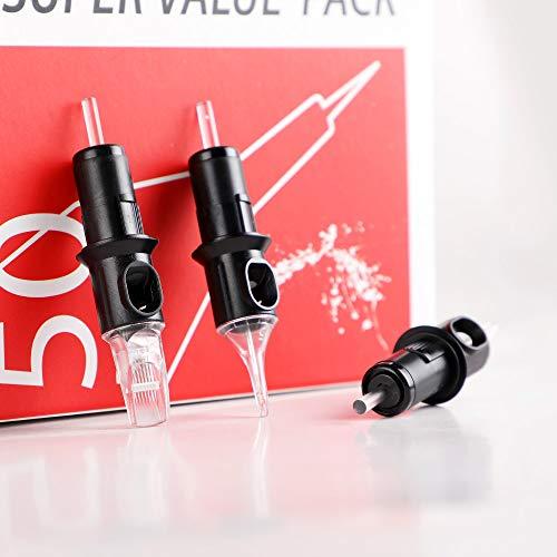 STIGMA STIGMA #12 Standard 0.35mm Disposable Tattoo Cartridge Needles 50pcs Assorted Sizes 3RL 5RL 7RL 9RL 3RS 5RS 7RS 9RS 7M1 1211M1 of Round Liner / Round Shader/Weaved Magnum EN05-50KIT-B