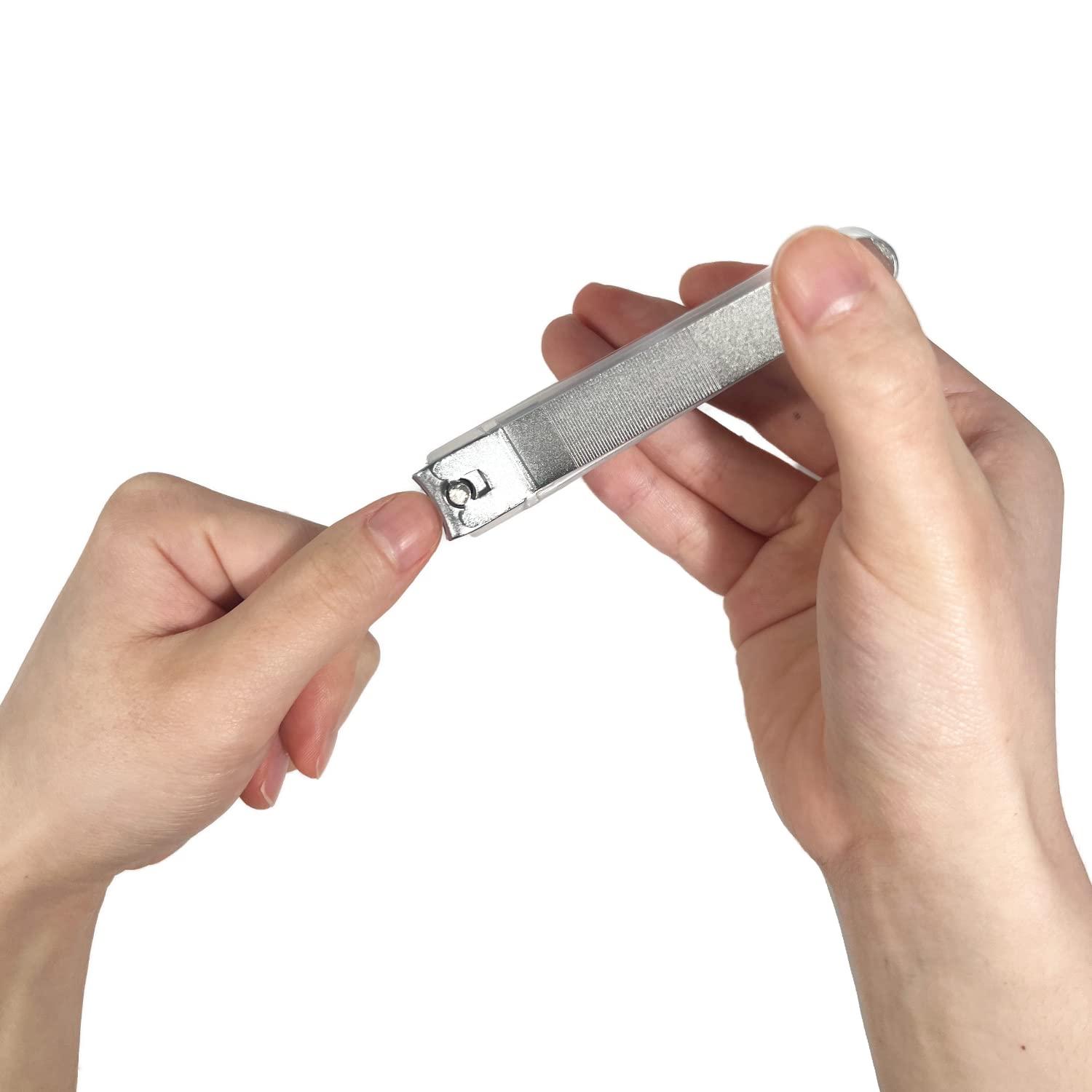 KAKUSEE Kakusee Nail Clippers (with Cover) Made by Seki Craftsmen Japanese Style Ultra Sharp Sturdy Fingernail and Toenail Clipper Cutters SS-11