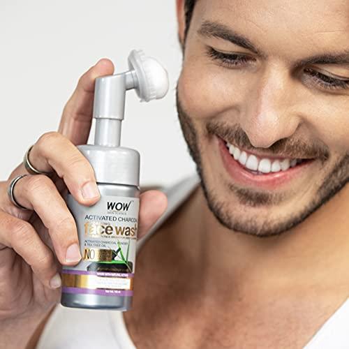 WOW Skin Science WOW Skin Science Activated Charcoal Face Wash With Built-In Face Brush For Removing Impurities - Detox, Cleanse, Purify - (100 ml)