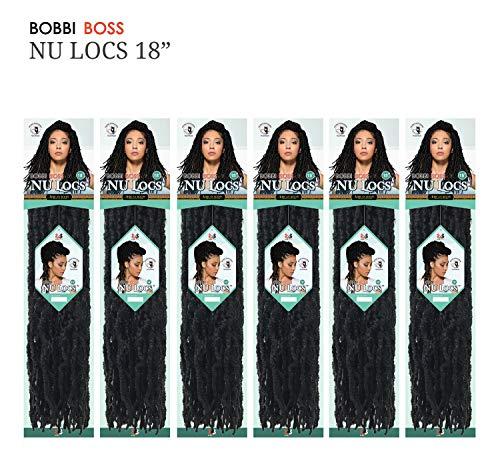 BOBBI BOSS Bobbi Boss Synthetic Hair Crochet Braids African Roots Braid Collection Nu Locs 18" (6-PACK, M1B/30)