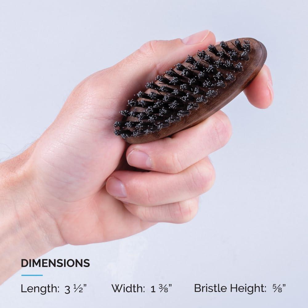 ZEUS ZEUS Pocket Beard & Mustache Brush for Men, Travel Size Beard Brush, Firm Boar Bristles (Made in Germany) N91