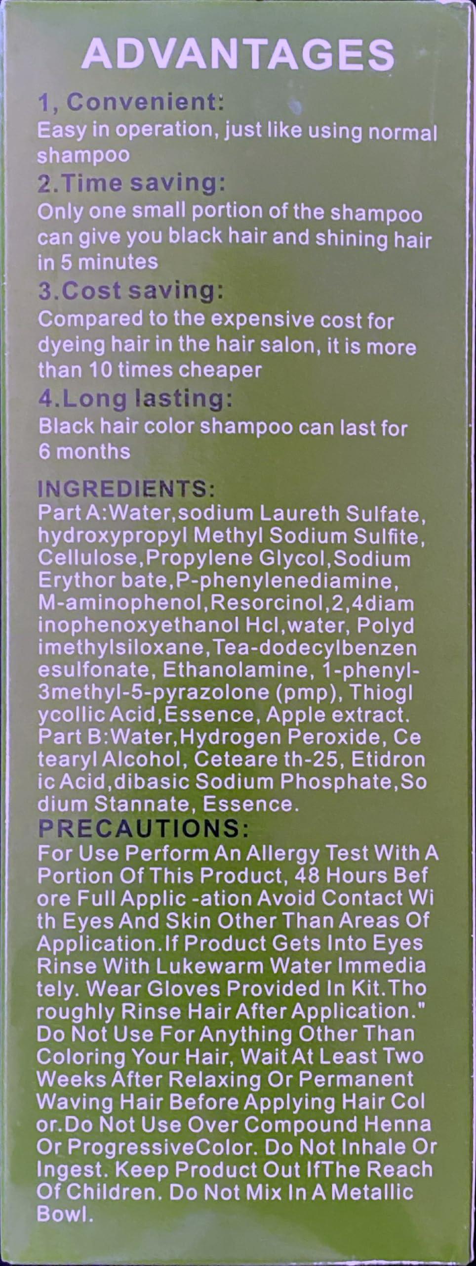 BTONE BTONE Vojo Apple Black Hair Dye Shampoo 3-in-1 Formula with Tropical Apple Extracts, Perfect for Color-Treated Hair, Provides 100% Gray Coverage, Vitamin C-Enriched, 500ml dye shampoo.
