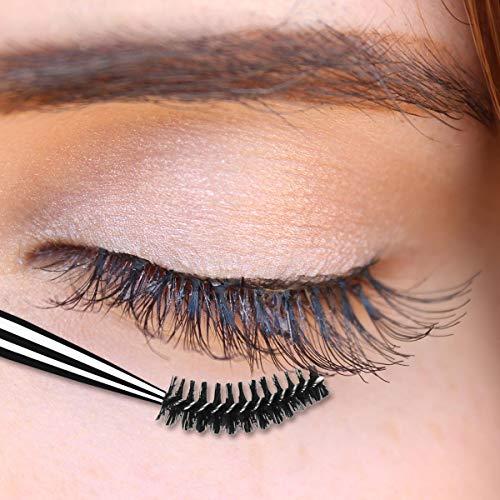 Tbestmax Tbestmax Eye Brush Mascara Wands Eyelash Spoolie Brushes Eye Brow Brush Applicator with Cap for Travel, Crystal White Black Gold 3 Pcs