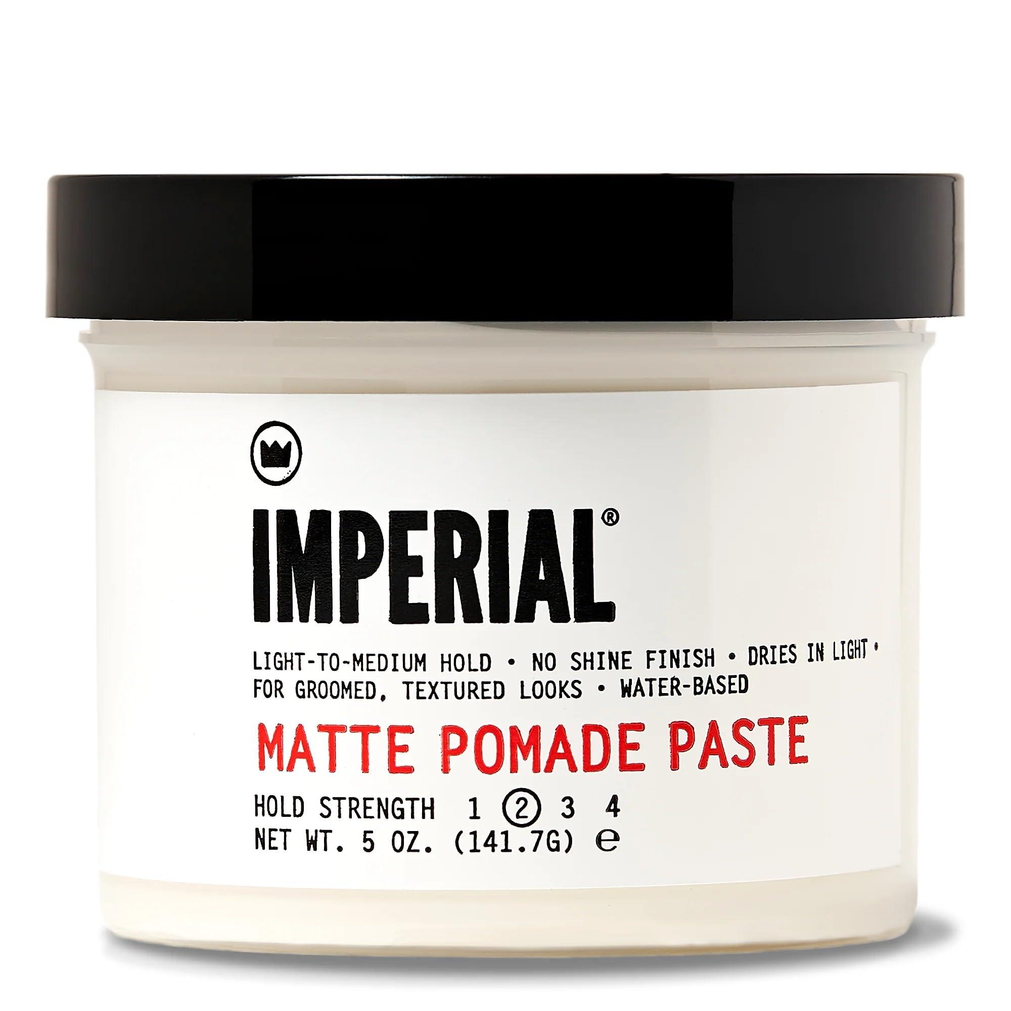 Atlas Supply Chain Consulting Services Imperial Barber Grade Products Matte Pomade Paste Light-Medium Hold, Natural, No-Shine Finish, Non-Greasy, Add Volume - 5 oz