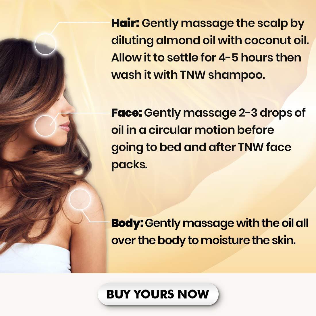 Verem Verem Cold Pressed Virgin Almond Oil For Skin and Hair 100% Pure and Natural Pack of 2 Each - 100 ml