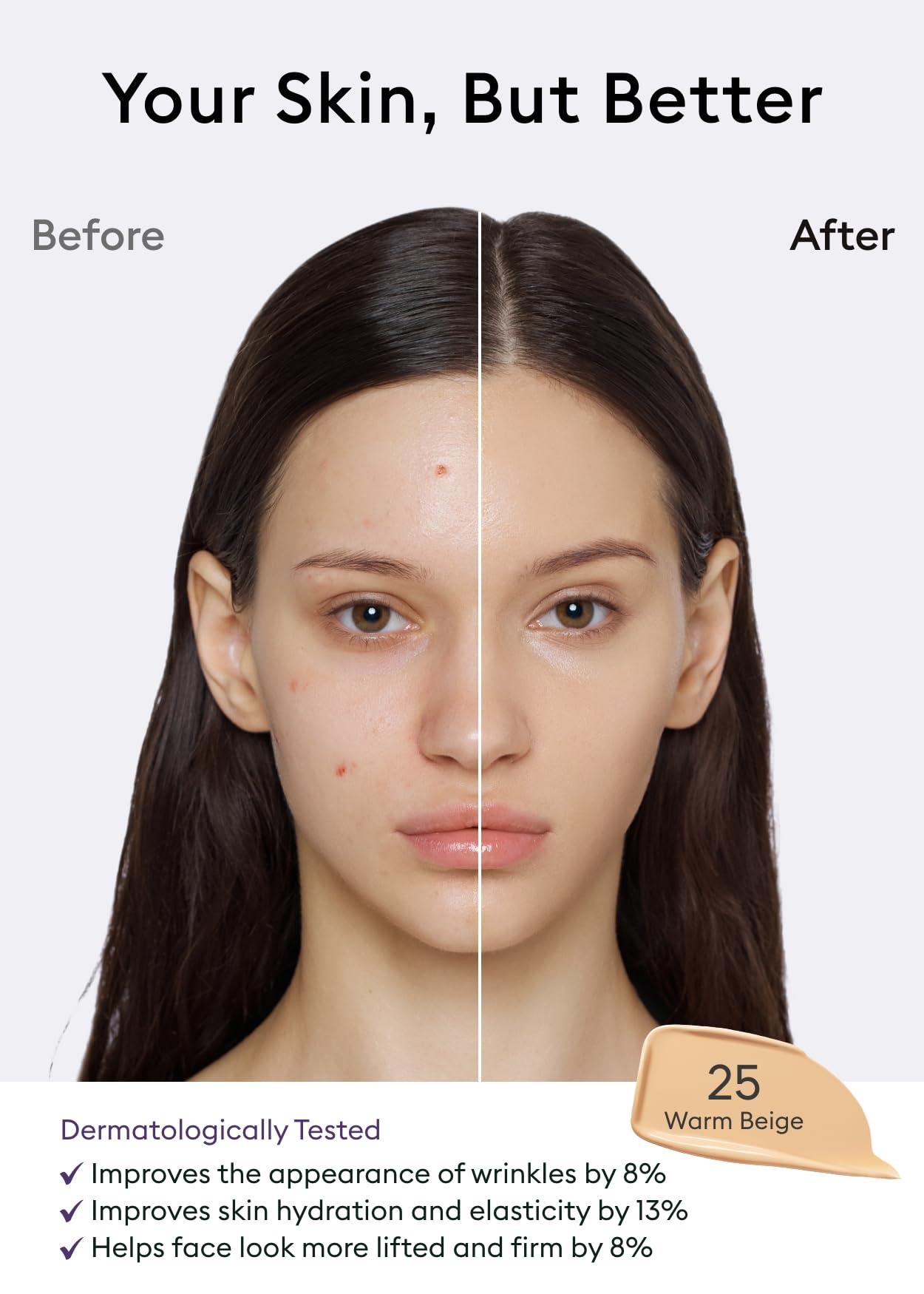 MISSHA MISSHA M PERFECT COVER SERUM BB CREAM No.25 Warm Beige, Skin Care Foundation Makeup, Tinted Moisturizer, Superfood Complex, Buildable Coverage, Glass Skin, Paraben Free, 1.18 Fl oz