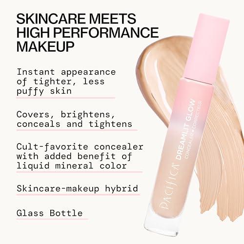 Pacifica Pacifica Concealer DreamLit Glow Full Coverage Concealer with Squalane for Dark Circles & Dark Spot Correction, Lightweight & Long-Lasting, Vegan & Cruelty-Free, Shade 11 (Light Beige)