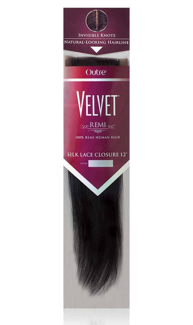 Outre Outre Velvet Silk Lace Silky Texture Remi Huaman Hair Closures - VELVET REMI SILK LACE CLOSURE (1B)