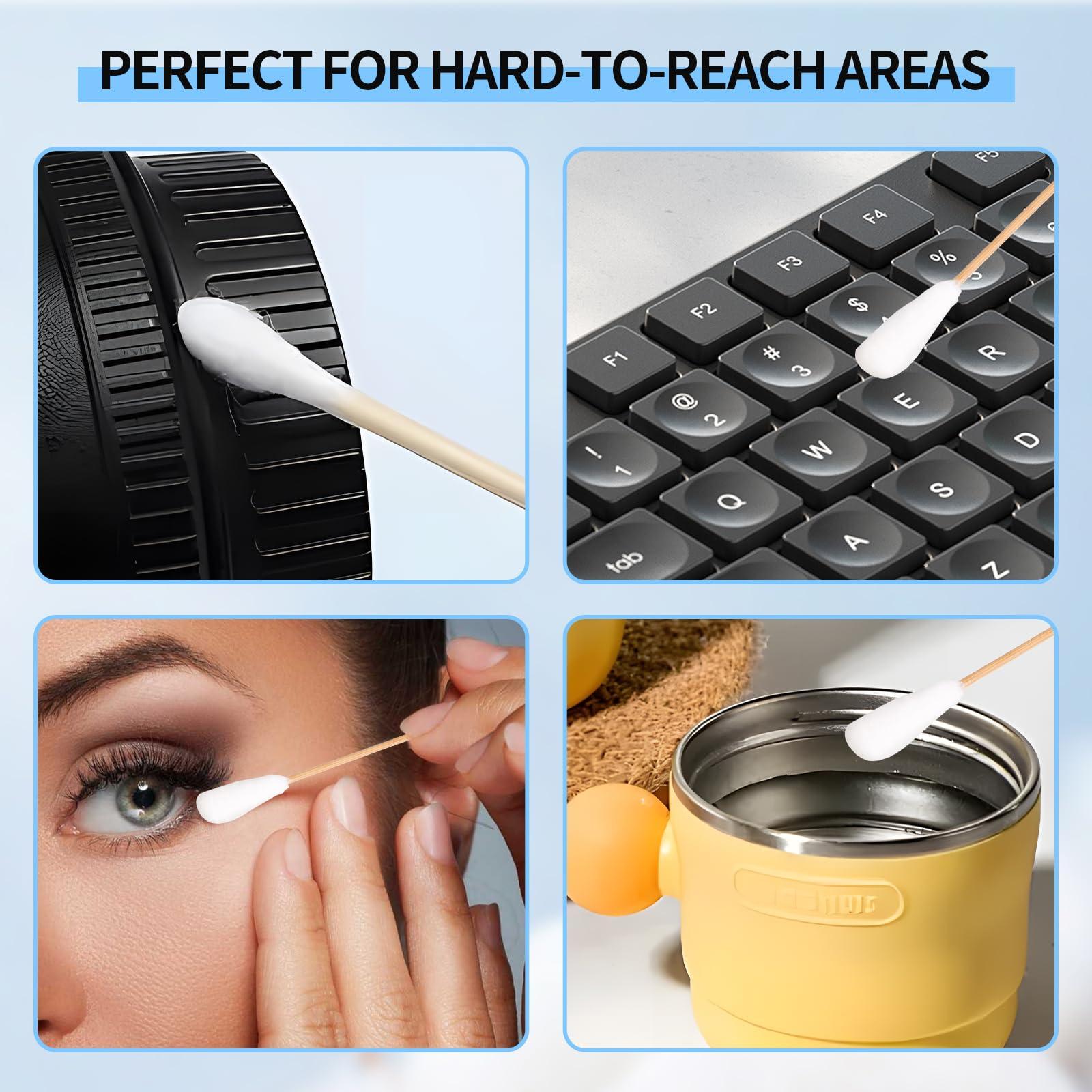 crayBG Long q Tips for Cleaning 10 Inch, 100pcs Cotton Swabs, Long 10\" Cotton Tipped Applicators with Large 1/2\" Diameter Swab - Non-sterile