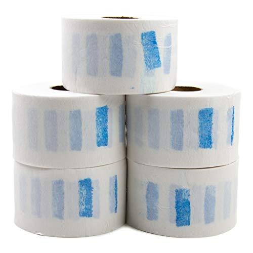 Salon Supply Co Barber Neck Strips for Hair Cutting - 475 Strips (5 Rolls) - Barber Accessories - Barber Neck Strip - Neck Strips Barber Supplies - Neck Paper for Barber (White)