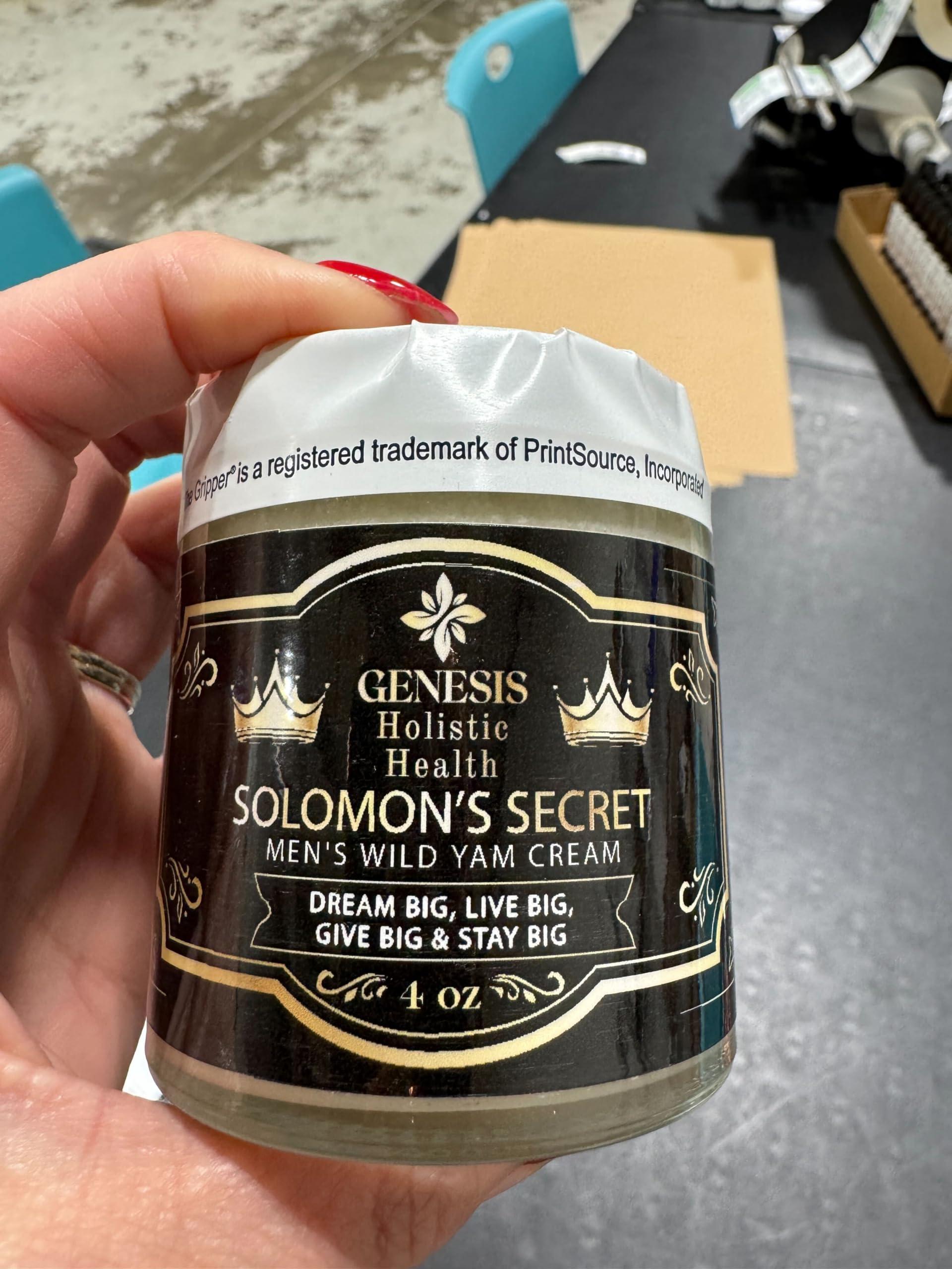 Genesis Holistic Health Genesis Solomon\'s Secret Men\'s Wild Yam Cream - Dream Big, Live Big, Give Big. Natural & Organic designed to boost your game. 4oz; Made in the USA
