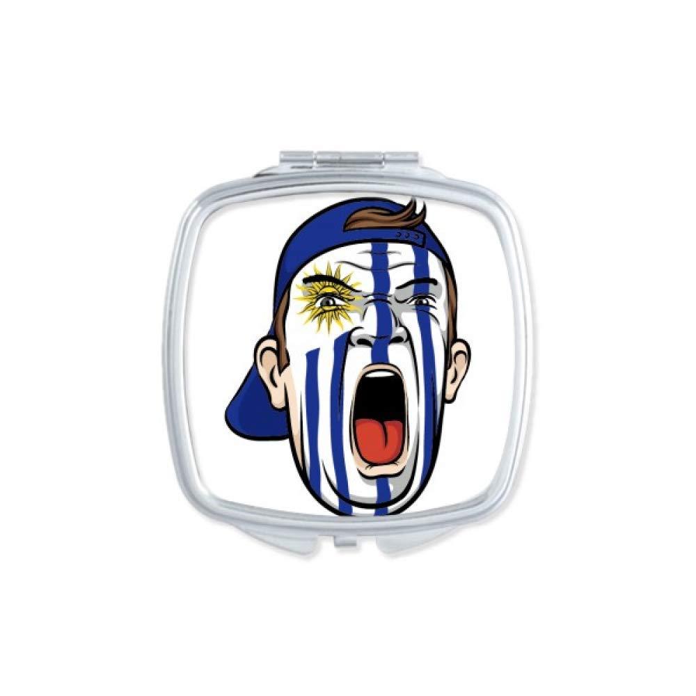 DIYthinker Uraguay Flag Facial Makeup Head Cap Mirror Portable Compact Pocket Makeup Double Sided Glass